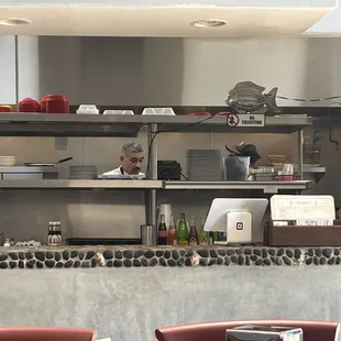 a chef in the kitchen