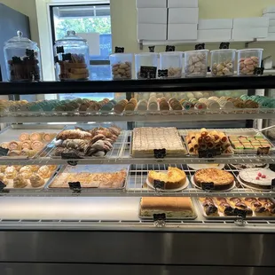 Cold case of Italian pastries