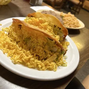 Two Tacos Dinner...luv the rice