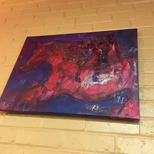 Artwork throughout restaurant