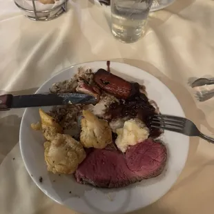 Food with various meats