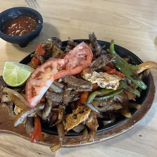 Steak/chicken fajitas for 2