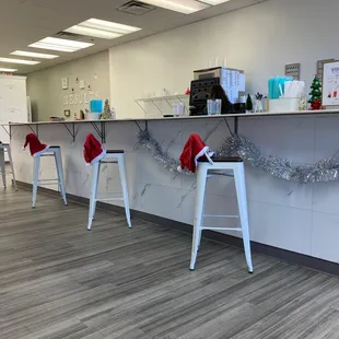 Counter is festive as well as the rest of the store