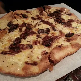 Foie Gras & Peaches Pizza
