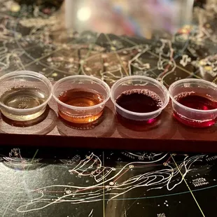 Wine sample flight