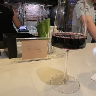 Phenomenal glass of red wine!