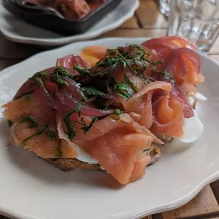 a plate of food on a table
