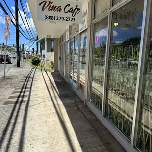 Outside with new sign