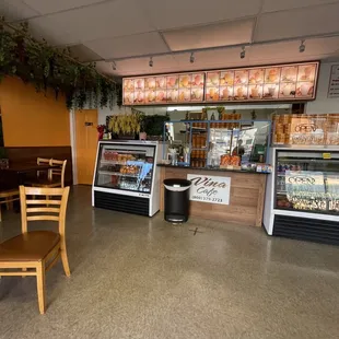 the interior of the restaurant