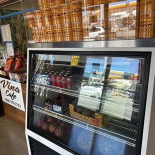 a refrigerated display case