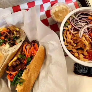 Banh Mi Combo with a Salad