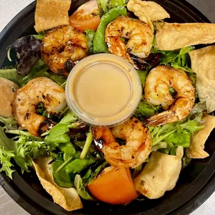 Grilled Honey Braised Shrimp Salad