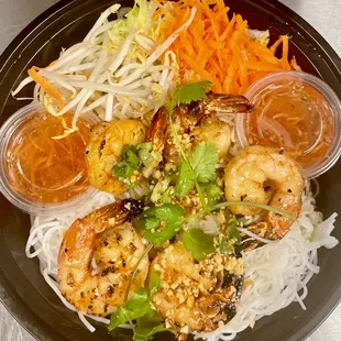 Grilled Honey Braised Shrimps Vermicelli