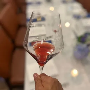 Beautiful wine with nice Pinot noir glassware
