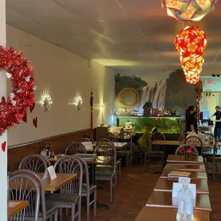 the interior of the restaurant