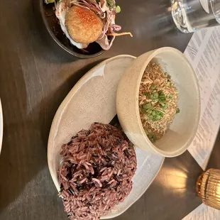 Roasted eggplant with jasmine rice