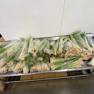 a bunch of vegetables on a table