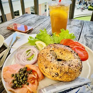 Lox &amp; Bagel Plate Sandwich