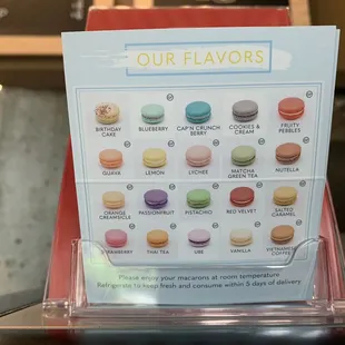 Macadon&apos;s Macarons Flavors