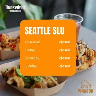 Thanksgiving Hour Update 

Hey everyone! We have an exciting update regarding our Thanksgiving hours