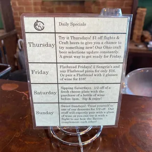 Great weekend specials