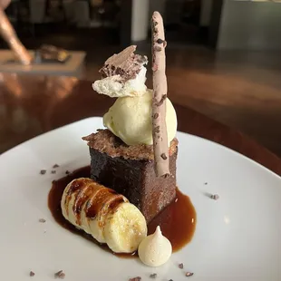 Butterscotch banana bread pudding