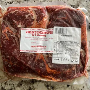 Frozen, seasoned Ribeye Steaks