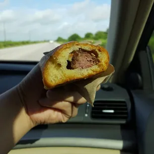 Inside of the best kolache ever!