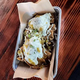 Chilaquiles with 2 eggs