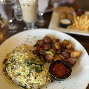 Omelette &amp; the best iced coffee!