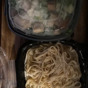 My &quot;SHRIMP&quot; fettuccine Alfredo that they decided to send me WITHOUT the shrimp