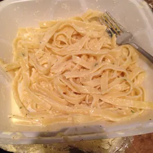 Don't get the Alfredo! It tastes like buttered noodles and this is the portion size... Just sad!