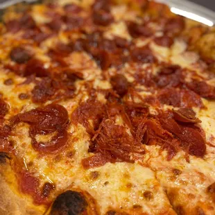 a pepperoni pizza