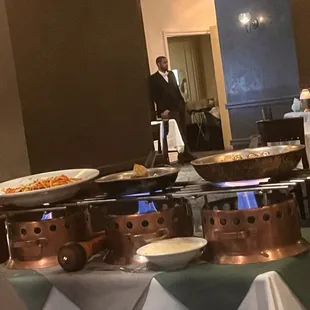 Finishing risotto tableside