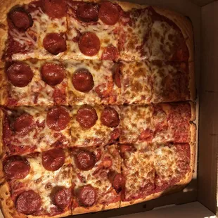 pepperoni and cheese pizza