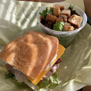 1/2 Cafe Club Sandwich &amp; 1/2 Garden Salad