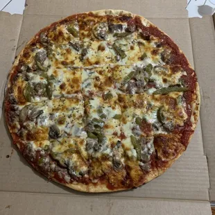 XL thin crust pizza