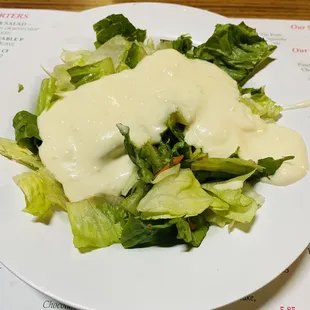 Dinner Salad with Blue Cheese Dressing