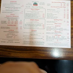 Menu Nov. 19, 2023. Lasagna was available, but not listed in the menu.