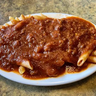 Mostaccioli with Meat Sauce (Lunch Size)
