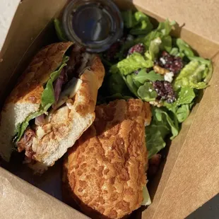 Boxed lunch delivered - we're still talking about how good the salad was three weeks later!