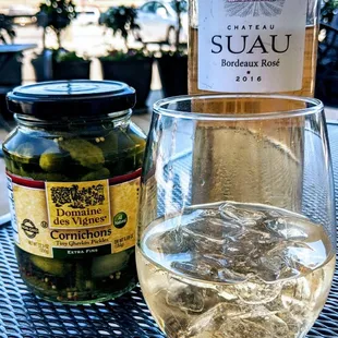 Perfect day for a French rosé and cornichons.