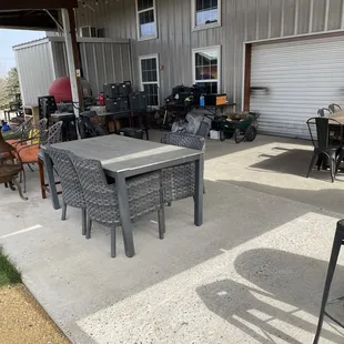 Patio area out back (covered)