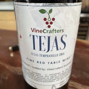 Texas Tempranillo wine