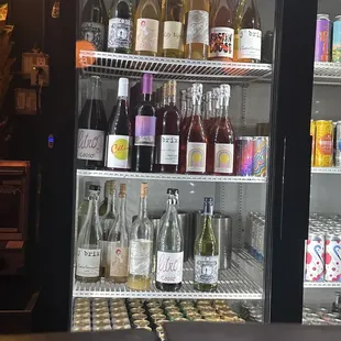 Natural wine selection  in point