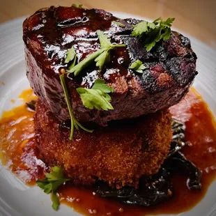 a piece of steak on a plate