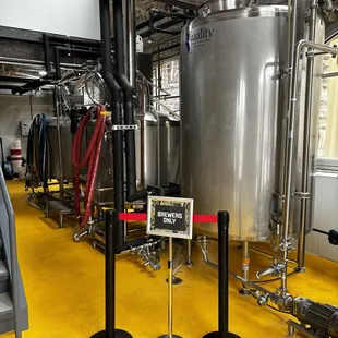 the inside of a brewery