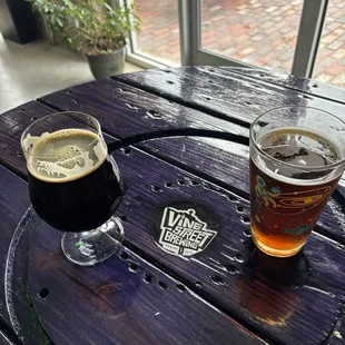 Base lady beer and one for the books beer