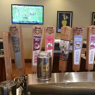 Tap handles with prototype can.