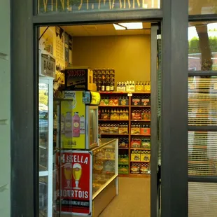 the entrance to the store